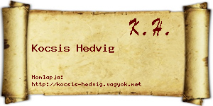 Kocsis Hedvig névjegykártya